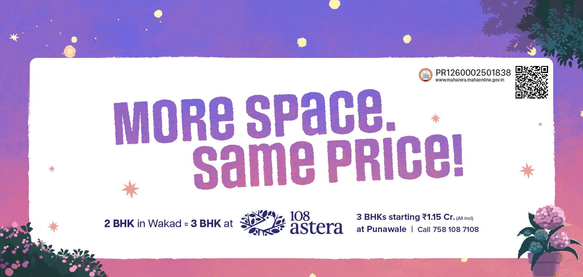 108 Astera by Rohit Group Banner View